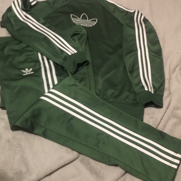 forest green adidas tracksuit